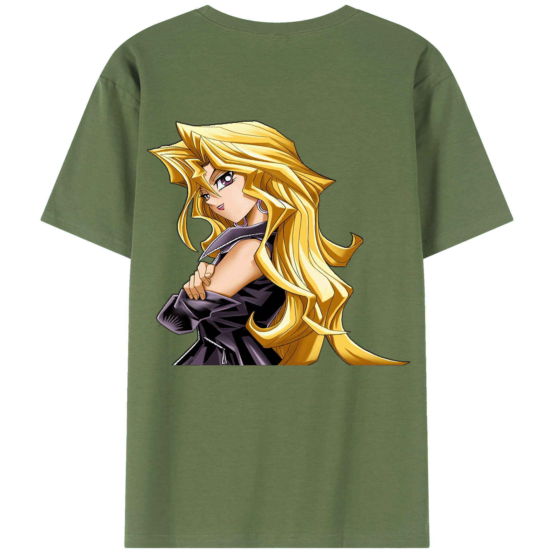 （画像用） 遊☆戯☆王 Yu-Gi-Oh! 綿100％ メンズ半袖Tシャツ（バックプリント） 通気性